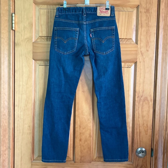 Boy’s size 10 Levi’s regular taper leg blue jeans with adjustable waist - Picture 2 of 7